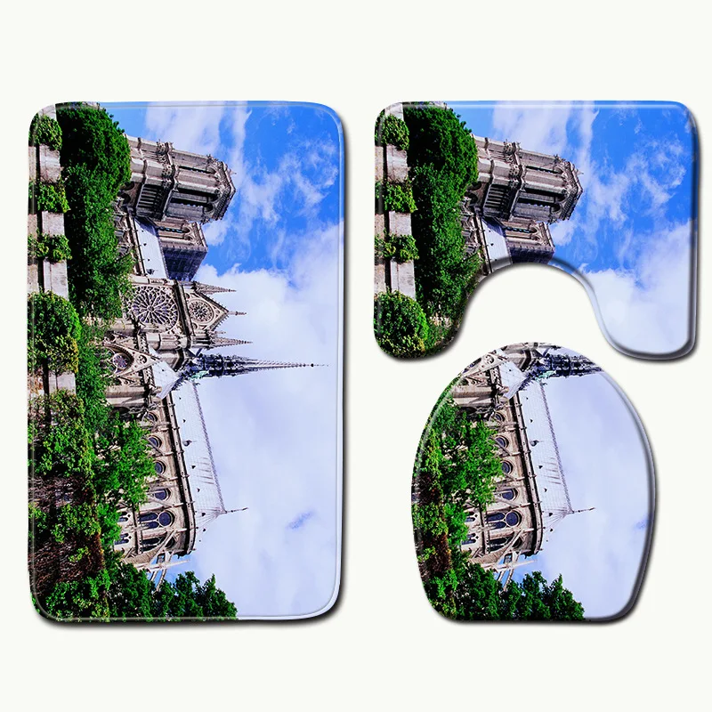 Zeegle душевые коврики Нотр Дама де Парижа с рисунком коврик из пены эффектом памяти