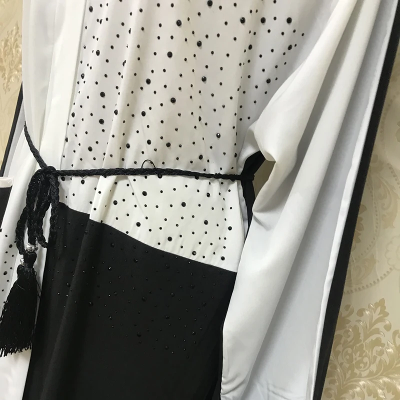 F8871 мусульманские бриллианты abaya полное платье кимоно длинные халаты Jubah Дубай