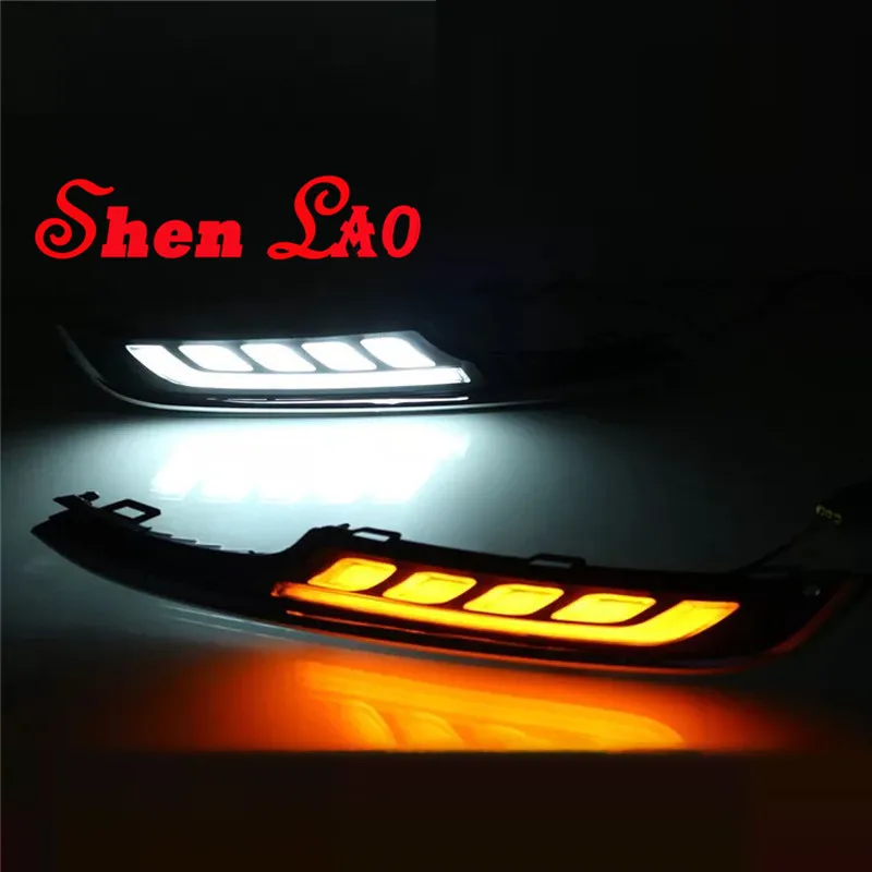 ShenLao LED Daytime Running Light For Volkswagen Golf 7 MK7 2015 2016 Car Accessories Waterproof ABS 12V DRL Fog Lamp Decoration |