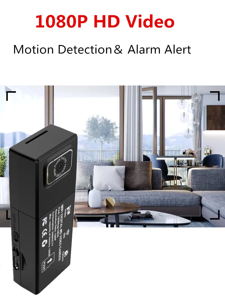 Full HD 1080P Мини Wifi камера с двойным объективом, беспроводной пульт дистанционного управления, мини видеокамера, видео регистратор, TF карта для IOS, Android, Windows