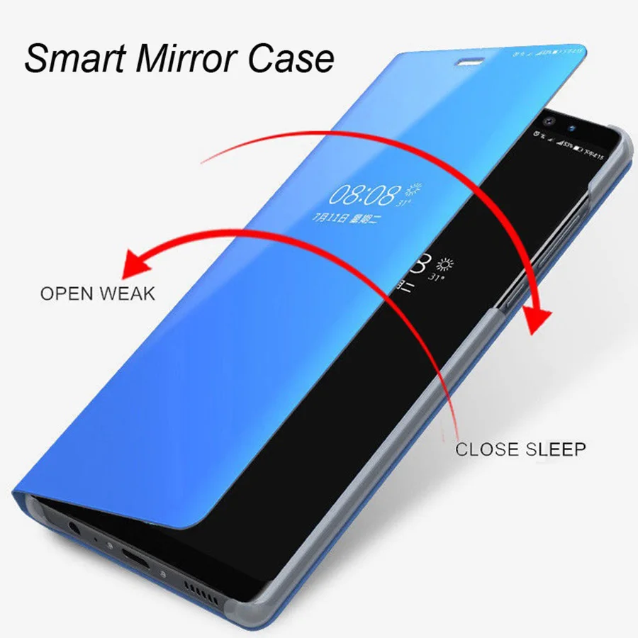 Luxury Clear View Smart Mirror Phone Case For Huawei P30 P20 Pro Mate20 Lite P Plus 2019 20 Play 8X Cases Flip Stand |