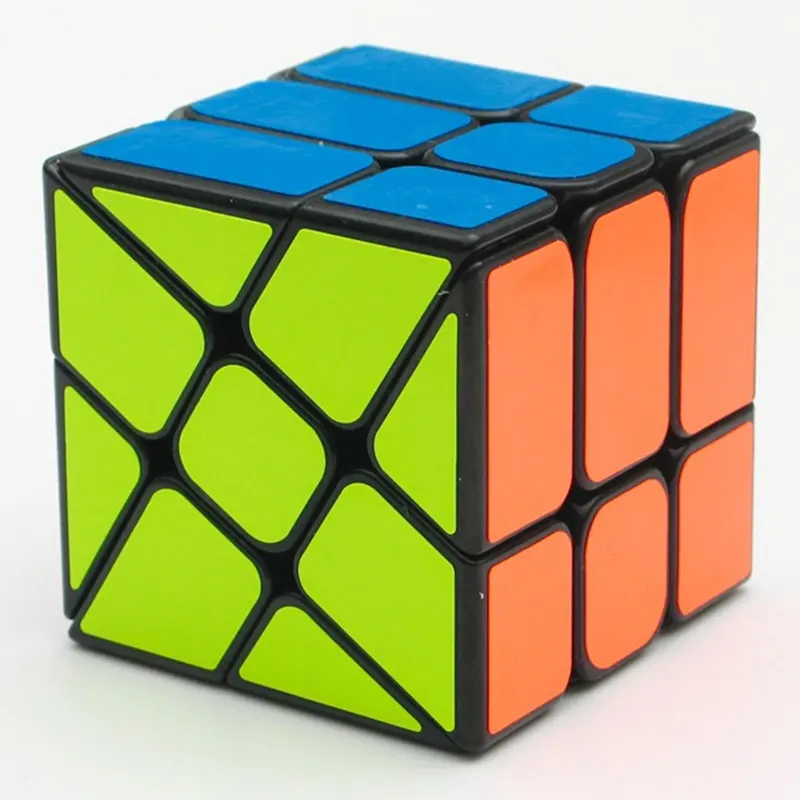 YJ 3x3x3 кубик рубика куб ветроколесо неравные 56 мм литые покрытием магический