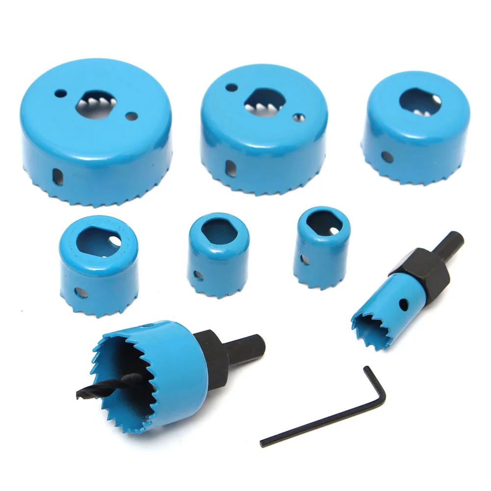

Newly 11pcs Hole Saw Cutting Set Kit 19-64mm Wood Metal Alloys with Box XSD88