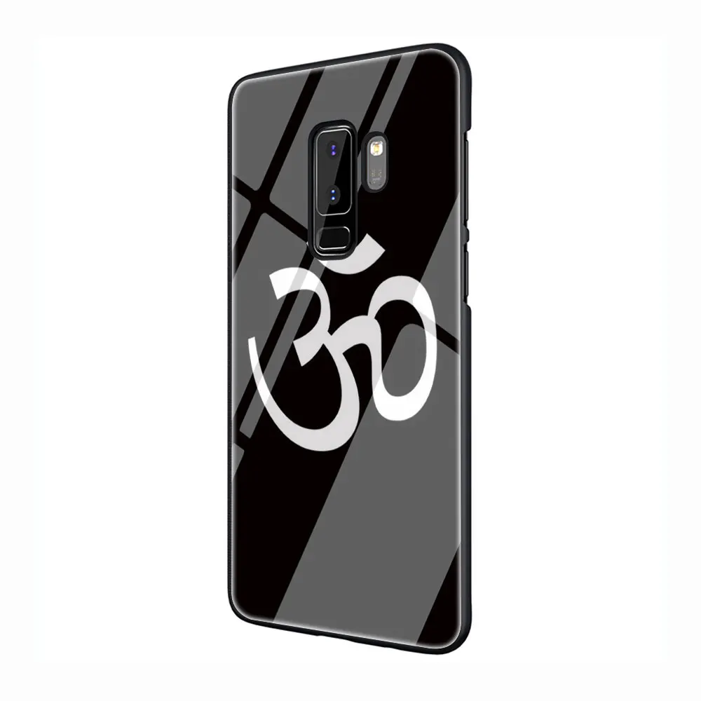 АУМ Ом, йога закаленное Стекло Телефон чехол для Galaxy S7 edge S8 9 10 Plus, Note 8, 9, 10, A10 20 30 40 50 60 70 - Цвет: G10