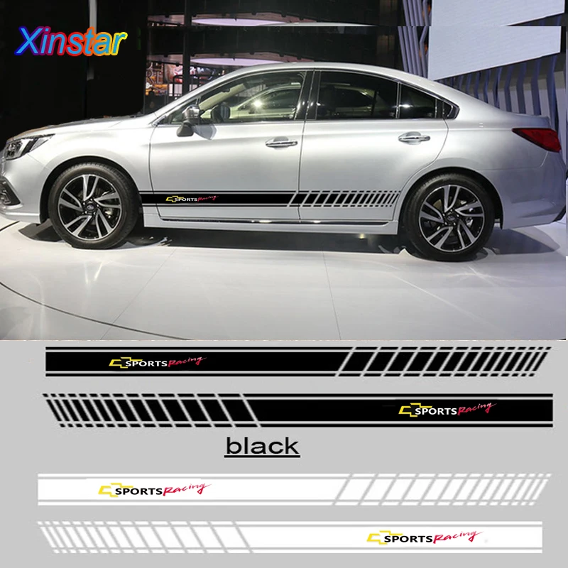 2 шт. стикер бокового кузова автомобиля для Chevrolet Cruze Camaro Aveo Captiva Colorado Lacetti|Наклейки