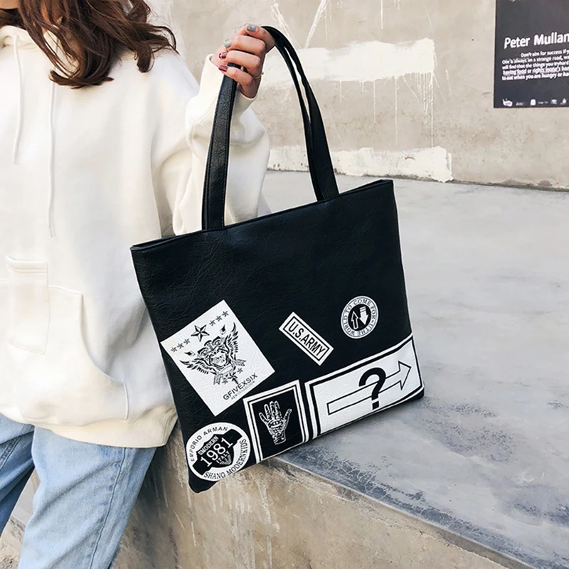 Женская сумка новинка 2018 Большая вместительная шикарная на плечо сумка-тоут для