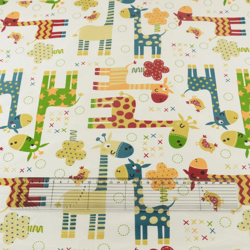 Ткань украшение постельного белья милая жираф ткань для квилтинга швейная