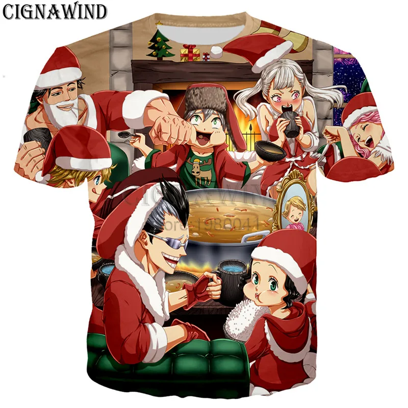 Classic Anime Black Clover 3D Print men/women T-shirts Summer Tops New Hip hop men t shirt Streetwear Harajuku Casual Funny Tees | Мужская