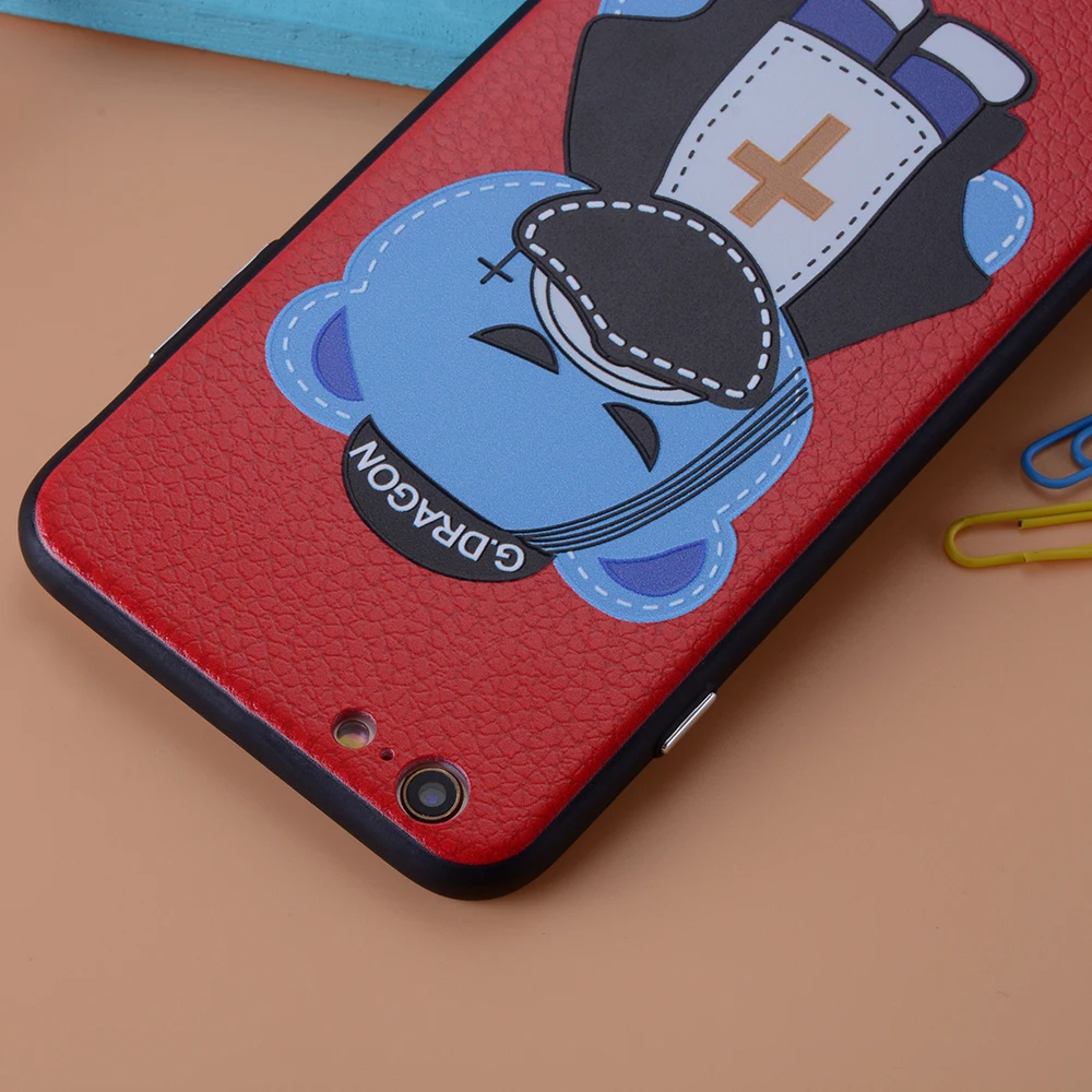 Дергаться Носки с рисунком медведя из мультика чехол для iPhone 6 s синий медведь