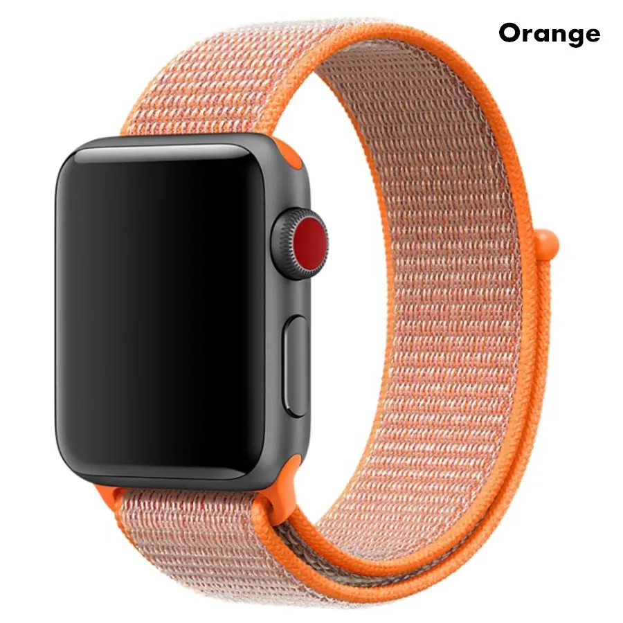 Классический лямка из нейлоновой ткани для наручных часов Apple Watch Series 4/3/2/1 влагостойкий ремешок для часов 40-44 мм ремень для наручных часов iWatch 38 42 мм Длина браслета