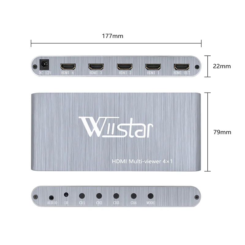Wiistar HDMI мультипросмотр 4x1 4 в 1 выход переключатель 4X1 Поддержка 3 HDCP 2 4X1|wiistar| |