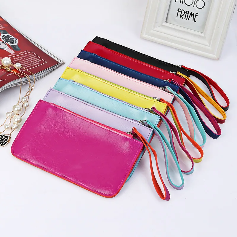 Длинные Стильные женские кошельки женский милый клатч на молнии держатель для