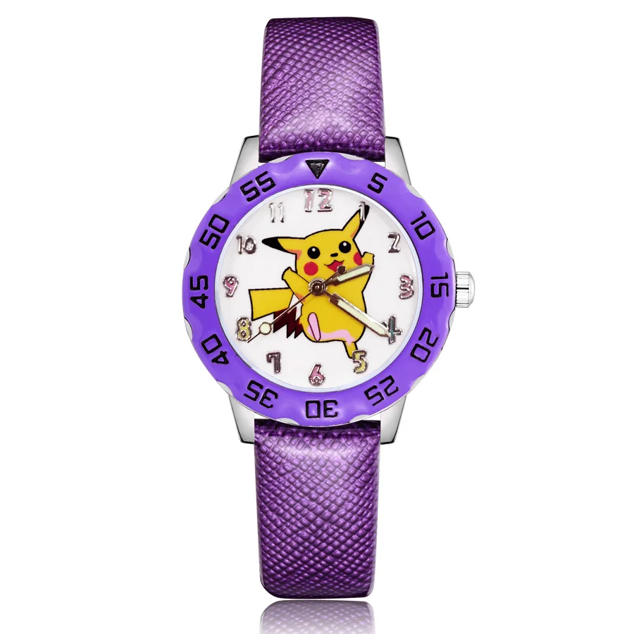 Purple Модные Мультяшные стильные детские часы, детские Студенческие часы для мальчиков и девочек, кварцевые наручные часы Clcok JM119 - Цвет: Purple