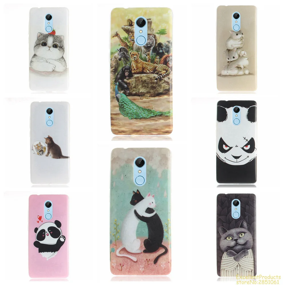 Высокое качество кошка ПЭТ окрашенный силиконовый чехол для Redmi 5 плюс 6 PRO 6A NOTE S2