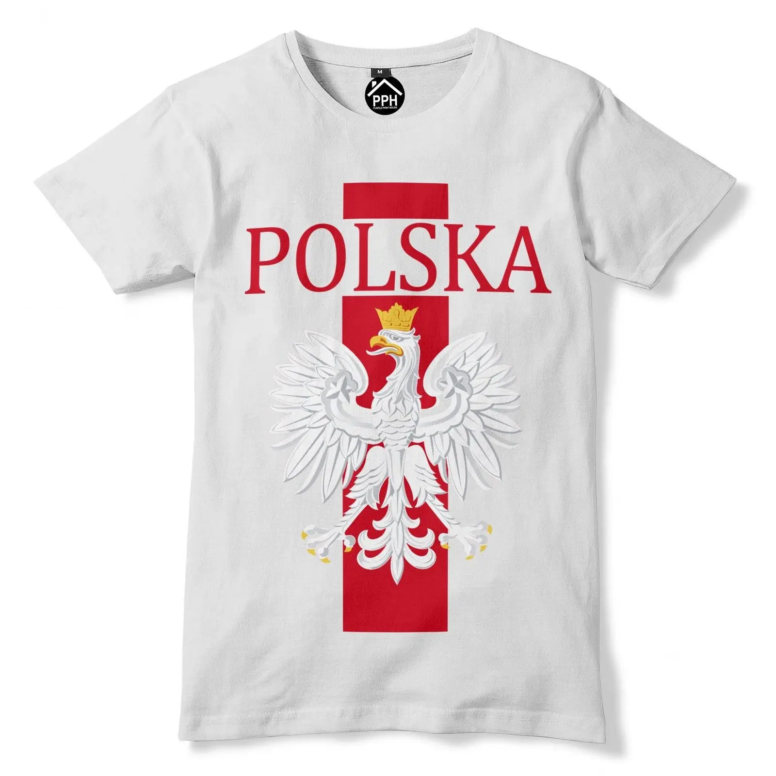 Polsk Bird Eagle Band футболка футбол Польша Polski белая Топ Мужская 240 | одежда