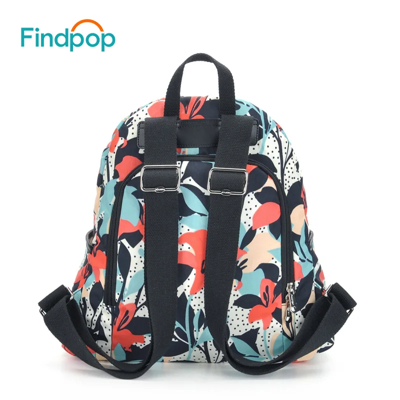 Новый рюкзак с защитой от кражи Findpop женский водонепроницаемый цветочным принтом