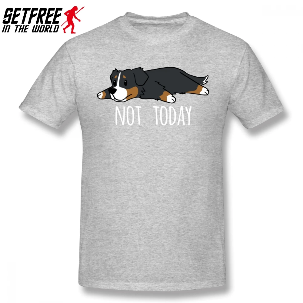 Мужская футболка Love Cute Dog Bernese Mountain популярная хлопковая с коротким рукавом и