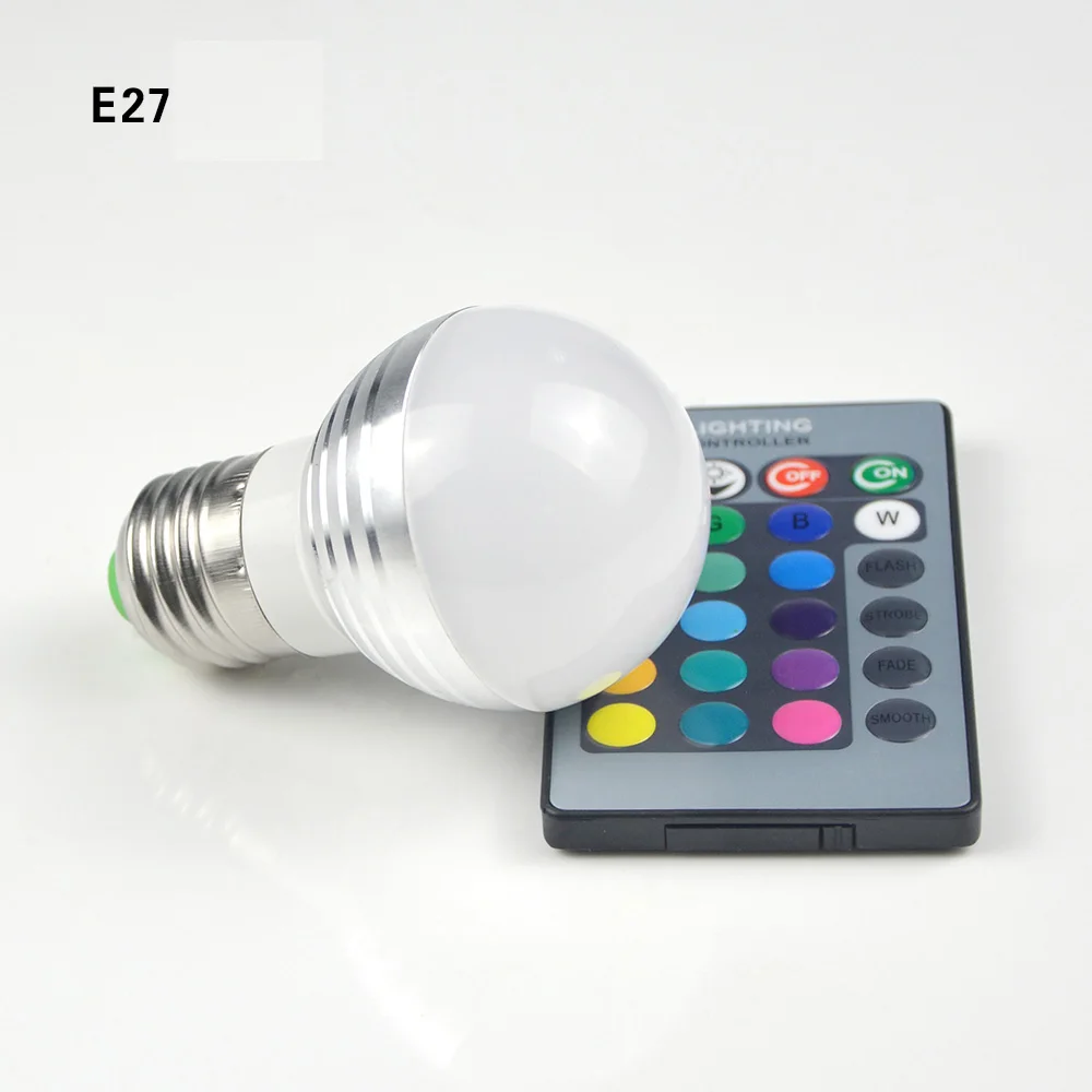 Светодиодный RGB + 24key RF 3W Пульт дистанционного управления красочные лампы