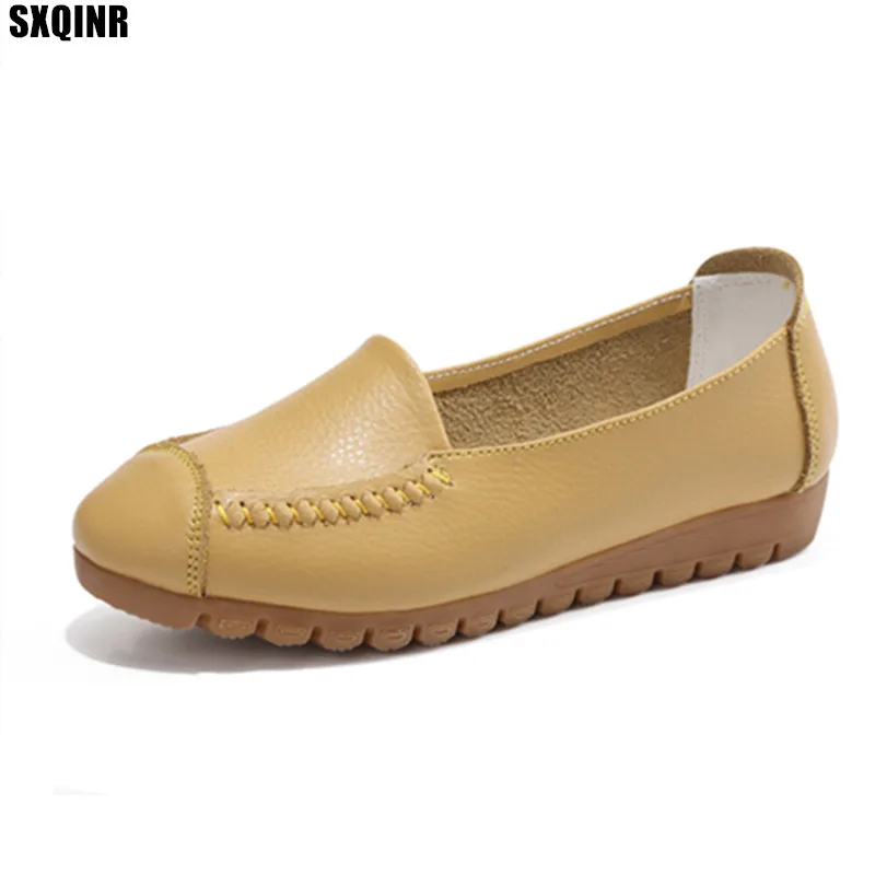 Женская обувь Модная женская из мягкой кожи на плоской подошве Модель 2020 года