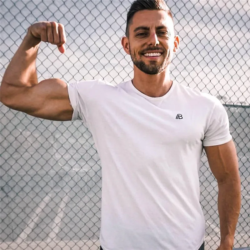 Мужская рубашка для бега спортивный топ Винтажная футболка с коротким рукавом