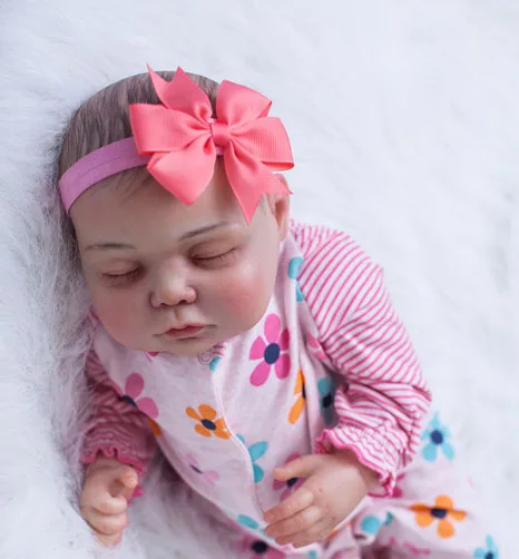 Мягкие силиконовые куклы реборн 55 см реалистичные принцессы для сна