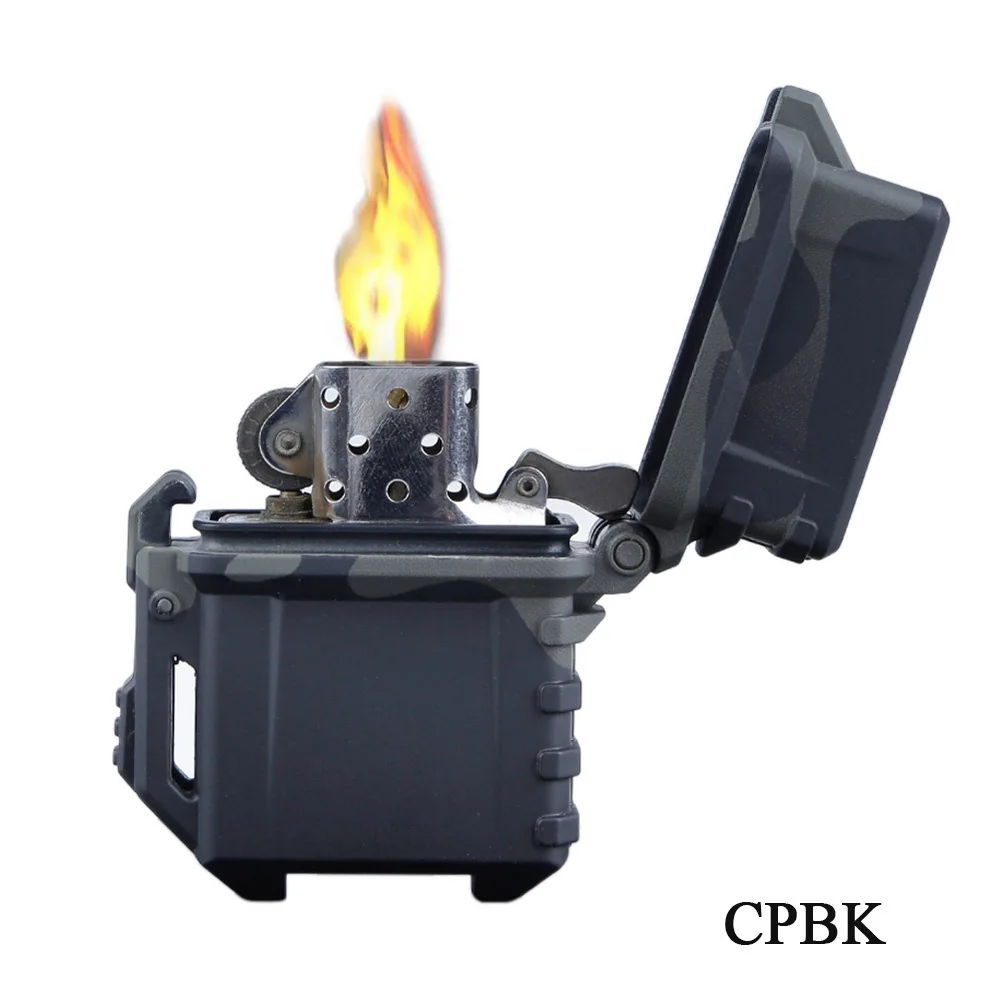 CPBK Военный Чехол-вкладыш для Zippo, с одной стороны, камуфляжный, EDC, тактический, охотничий, MOLLE, чехол, s волокно, нейлон, стандартная зажигалка - Цвет: CPBK