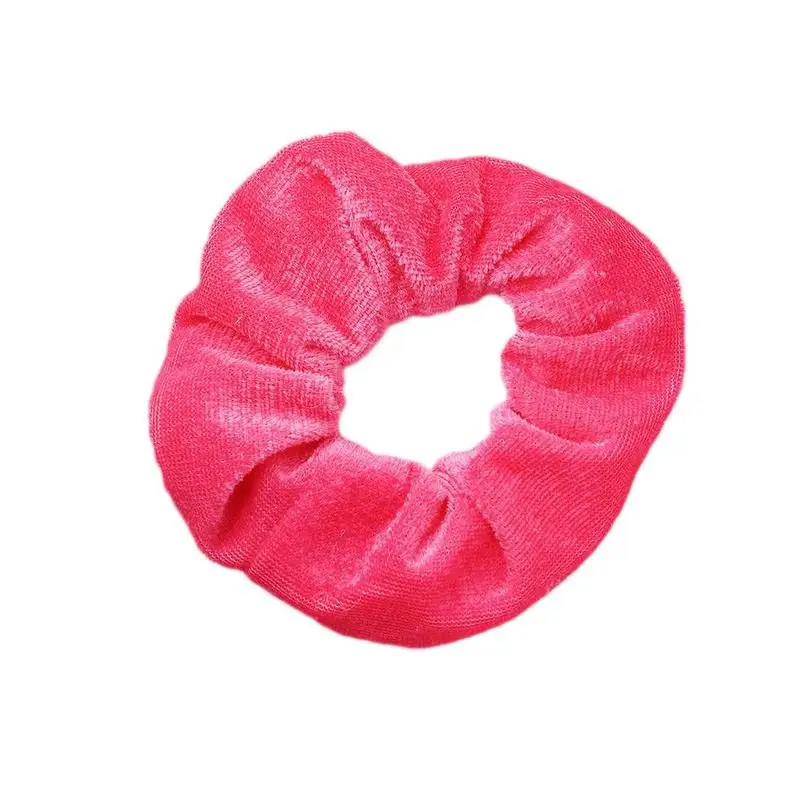 rose red 1х бархатные резинки для волос, конский хвост, аксессуары для волос, много эластичных резинок для волос - Цвет: rose red