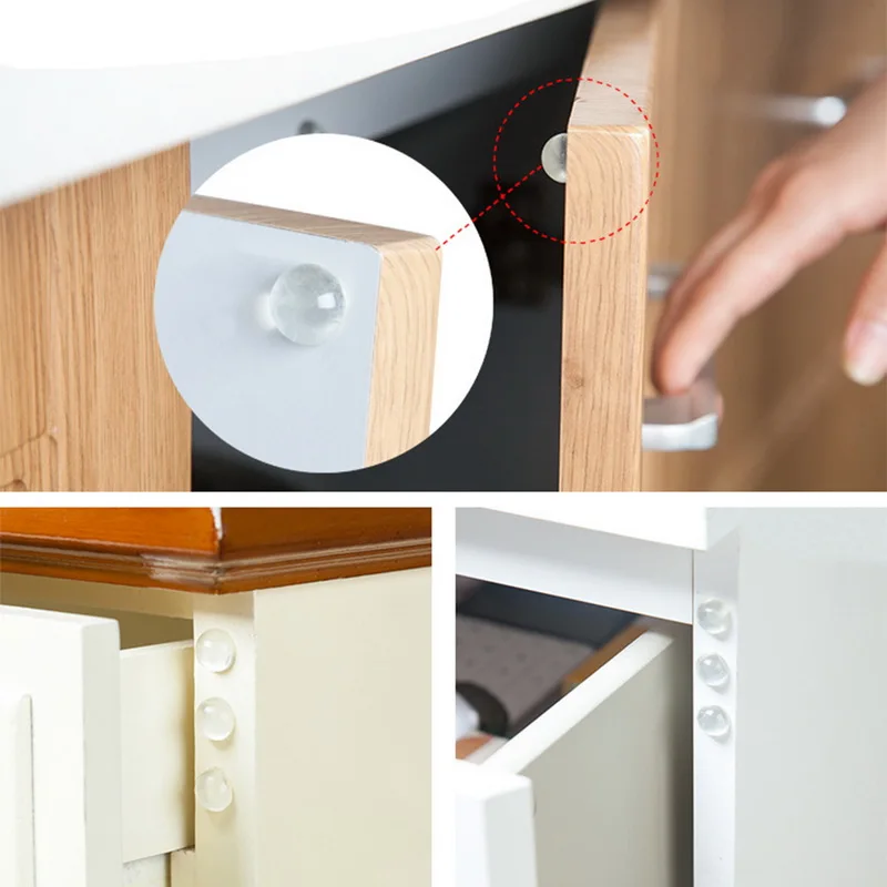 24 шт. самоклеющиеся резиновые подушечки для ног силиконовые прозрачные двери