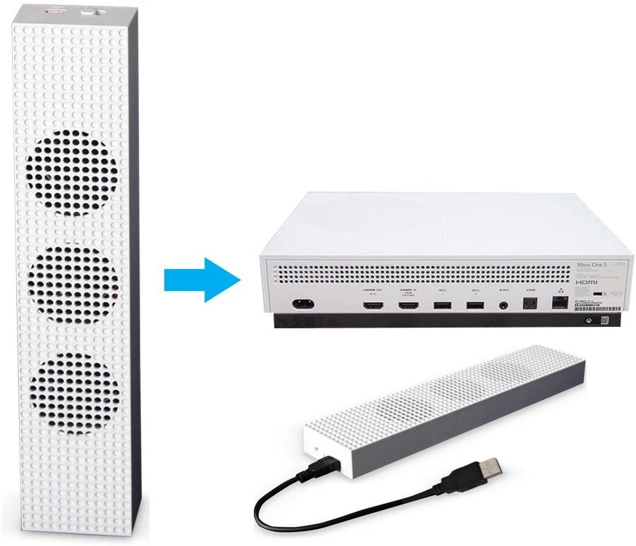 Охлаждающий вентилятор с 2 портами USB и 3 H/L скоростным вентилятором ventilateur