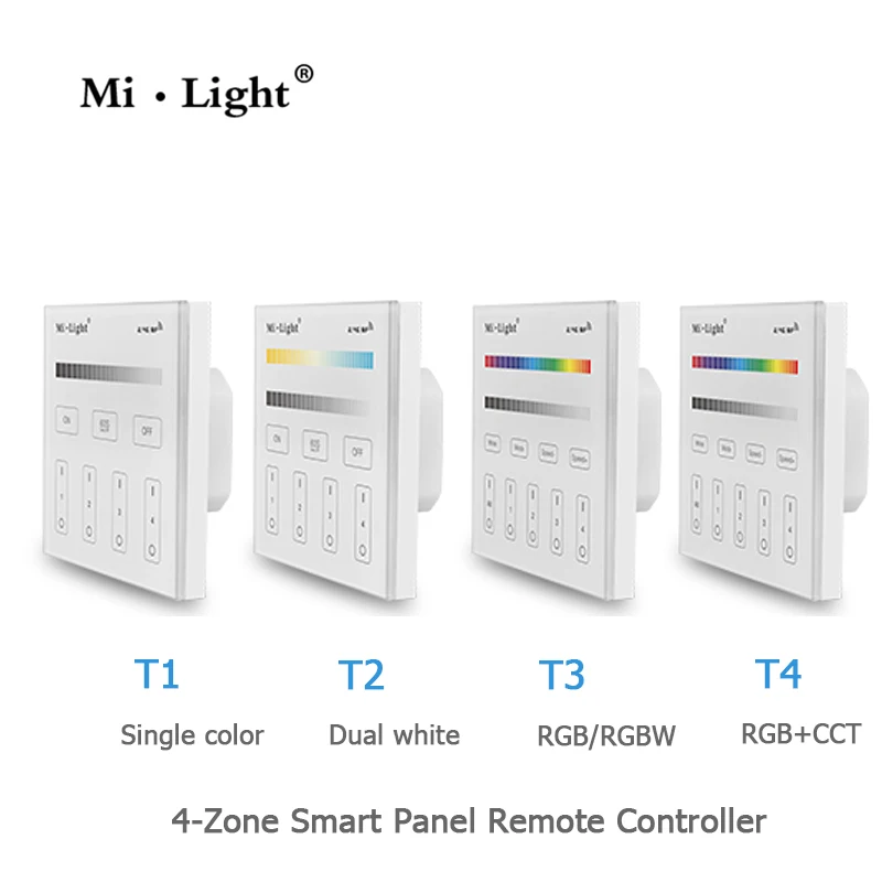 Пульт дистанционного управления Milight Led 2 4G беспроводной 4 зоны РЧ с регулируемой