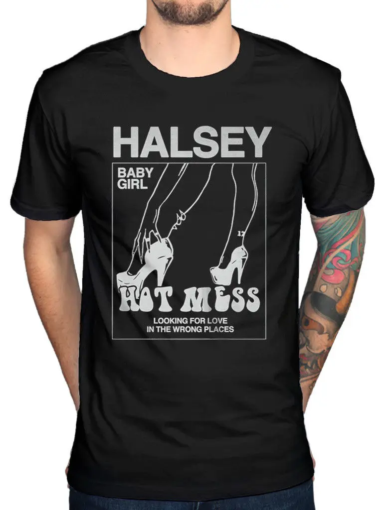Футболка Halsey Мужская Летняя Повседневная официальная популярная тенниска с