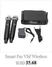 Ux2 Uhf Беспроводная микрофонная система ручной светодиодный микрофон Uhf динамик с портативным usb-приемником для Ktv DJ речевой усилитель запись