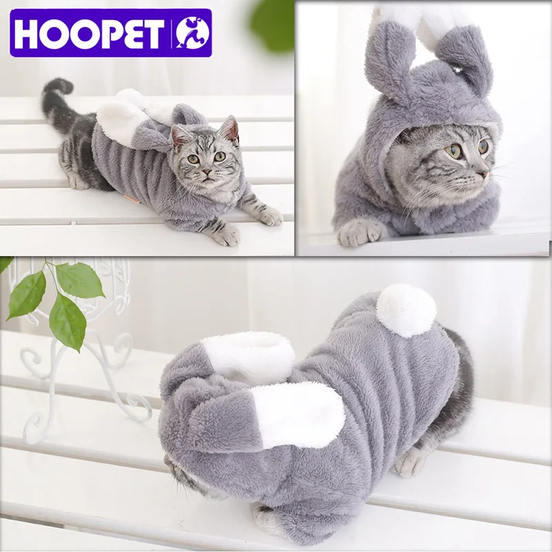 HOOPET Pet собака кошка теплый четыре фута и две милый костюм кролика осень зима |