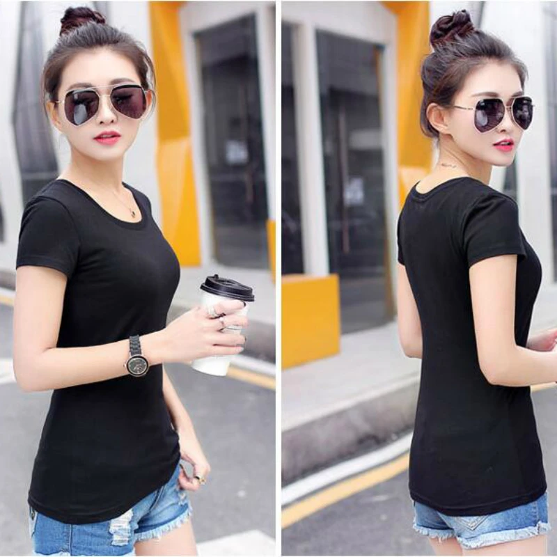 Женская хлопковая футболка с коротким рукавом большие размеры|fashion clothes|fashion t shirtt