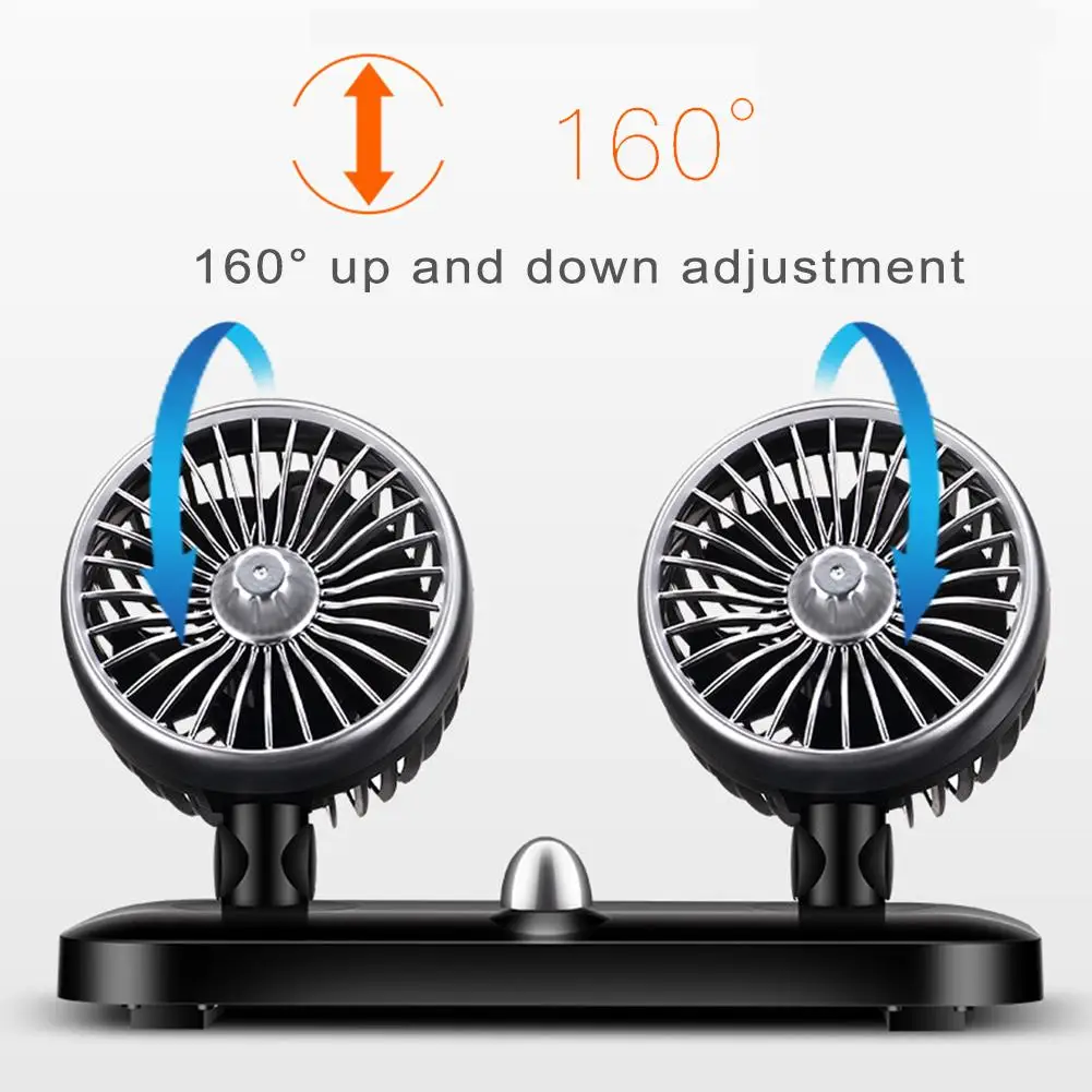 12v24V вентилятор автомобильный с двойной головкой 180 градусов вращающийся вокруг