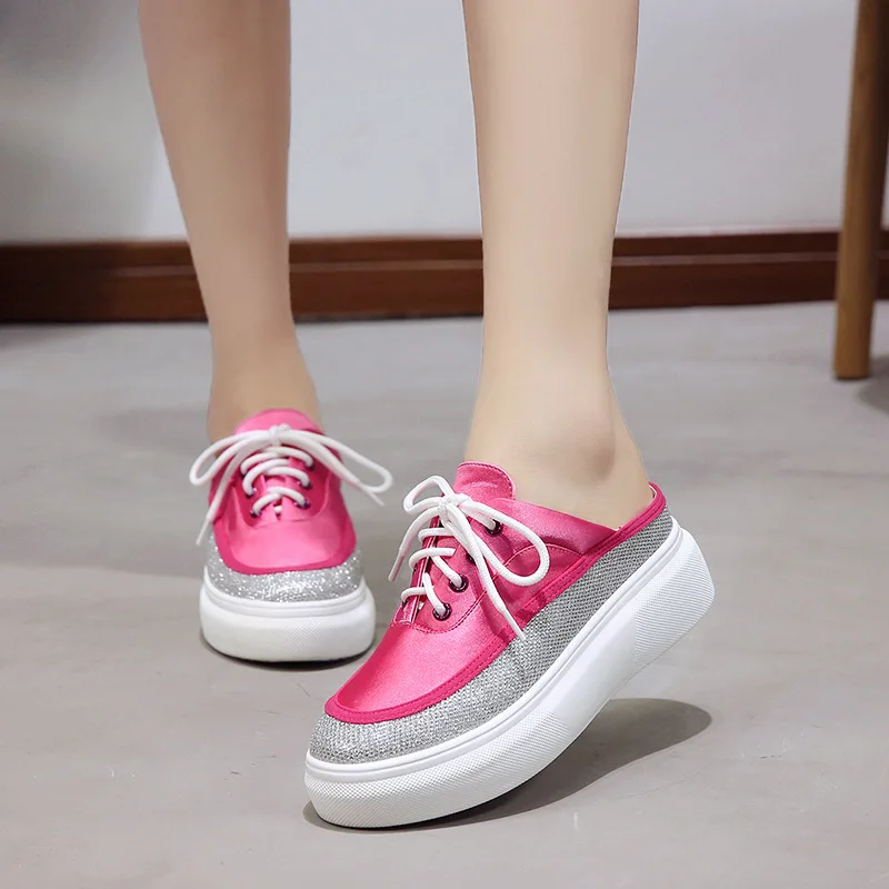 Женская обувь на плоской подошве белая повседневная в Корейском стиле без пятки