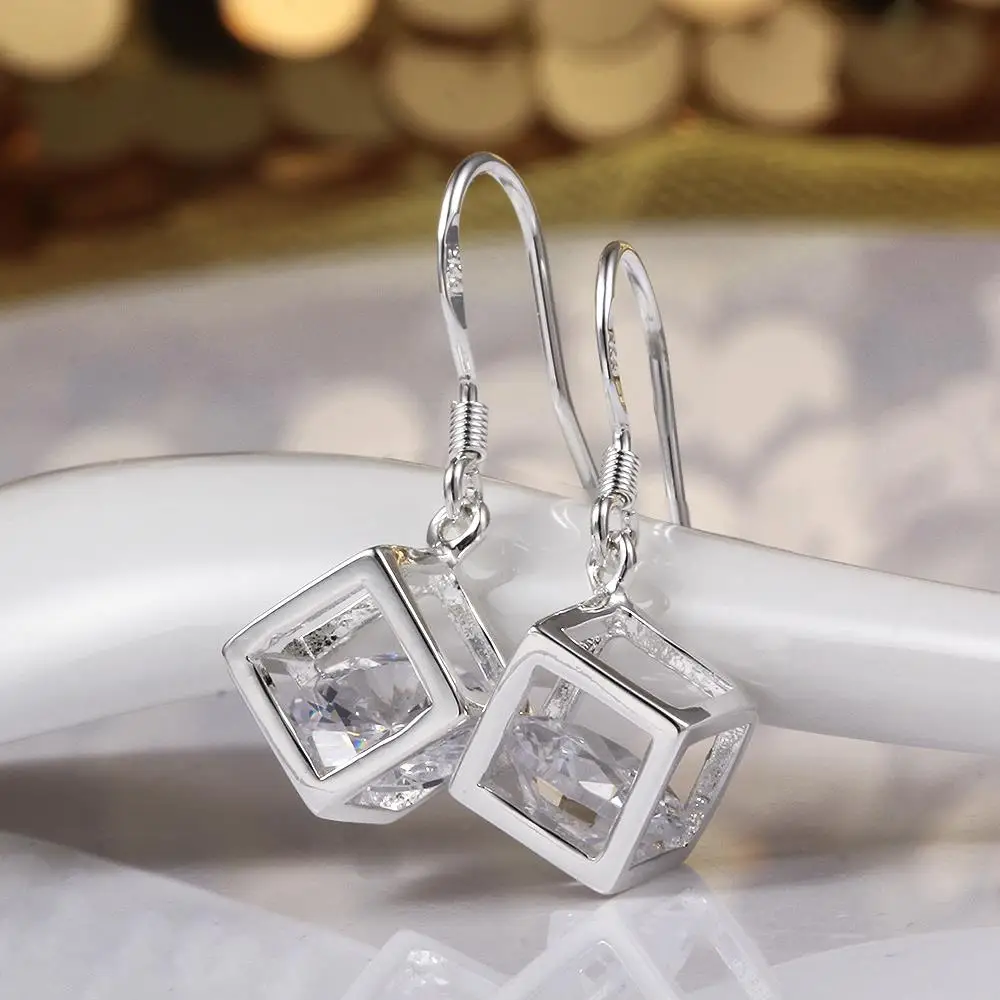 E583 Оптовая Продажа Модные с серебряным покрытием Jewelry Серьги падения мотаться