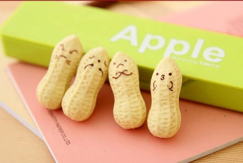Ластик Kawaii в виде арахиса 1 шт.|stationery for kids|rubber eraserpeanut rubber |