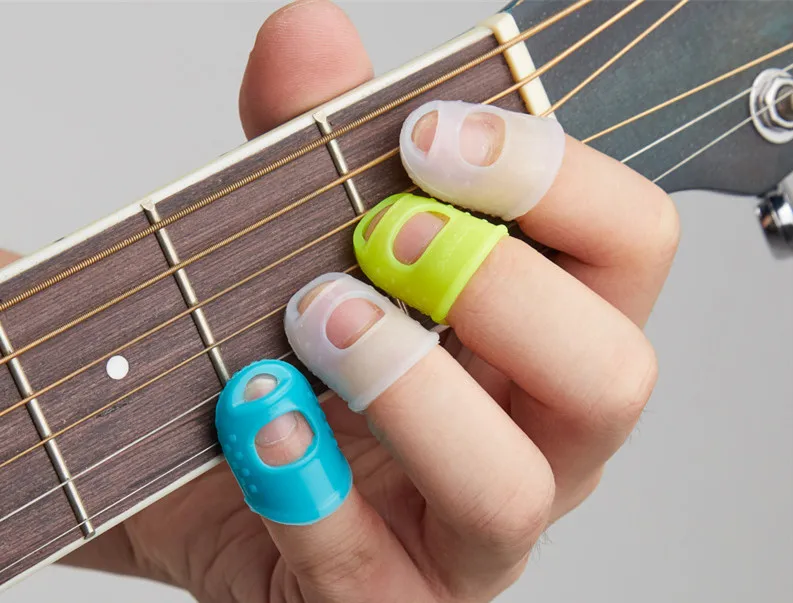5 шт. силиконовая гитара палец оболочка циферблат кончик пальца защита пальцев