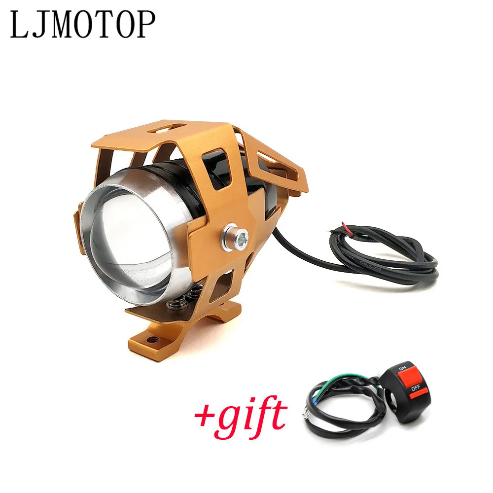 1 piece Gold U5 12 V свет мотоцикла светодиодная подсветка для машины дополнительная противотуманная фара лампа для yamaha tmax 500 tmax500 t max 500 TMAX 530 2001 - Цвет: 1 piece Gold
