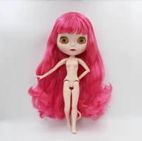 free shipping bjd joint rbl 764 diy nude blyth doll birthday gift for girl 4 colour big eyes dolls with beautiful hair cute toy