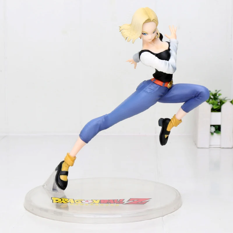 5 Dragon Ball Z № 18 вер. III Dragon Ball Gals лазурь Bulma Lunchi Videl девушки цифры ПВХ фигурка героя Коллекционная модель игрушки куклы для детей - Цвет: 5