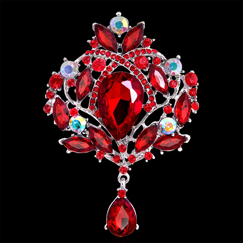 Женская Брошь в виде капли воды с кристаллами|flower brooches for women|brooches womencrown brooch |