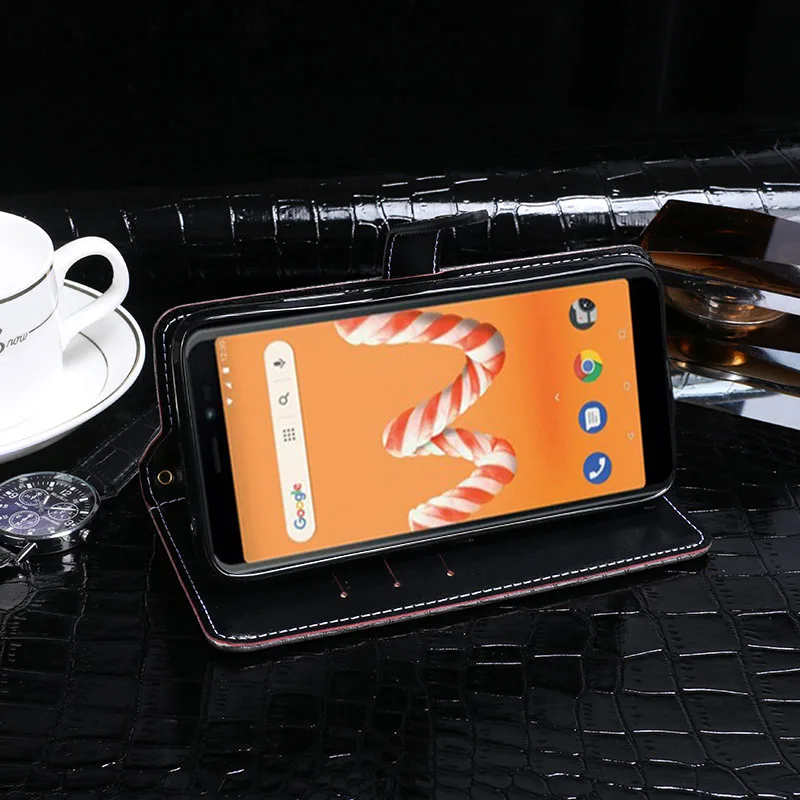 Wiko Sunny 3 Plus чехол Роскошный кожаный флип-чехол для защитный телефона задняя крышка