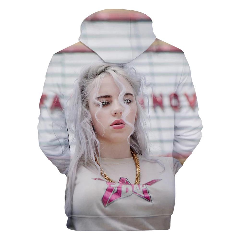 Новая Толстовка уличная billie eilish модная Толстовка мужская/wo Мужская толстовка модная певица хип-хоп унисекс толстовка с принтом Топ