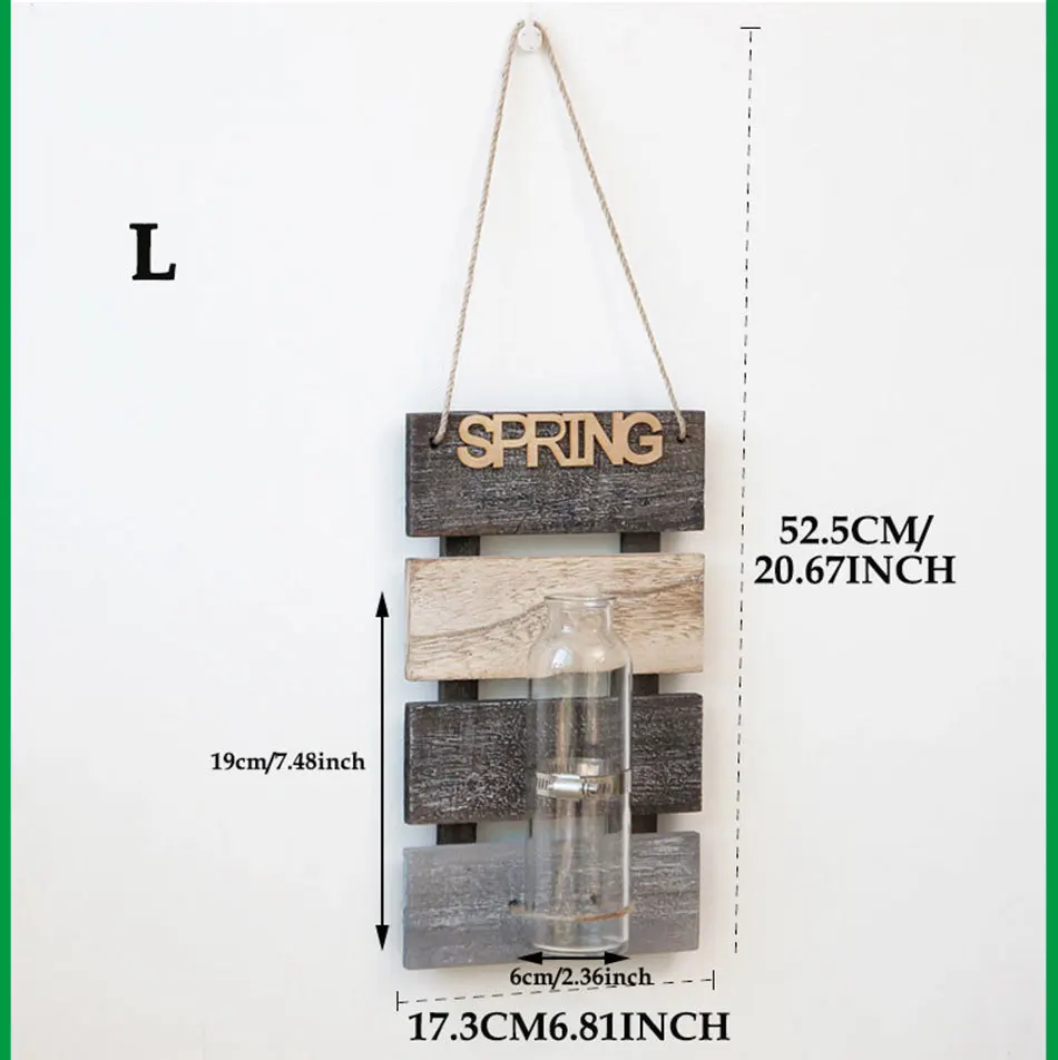 Wall Hanging Plant Pot Hydroponics Plant Glass Vase Indoor Garden Vertical Flower Pots Hanging Planter Home Decoration