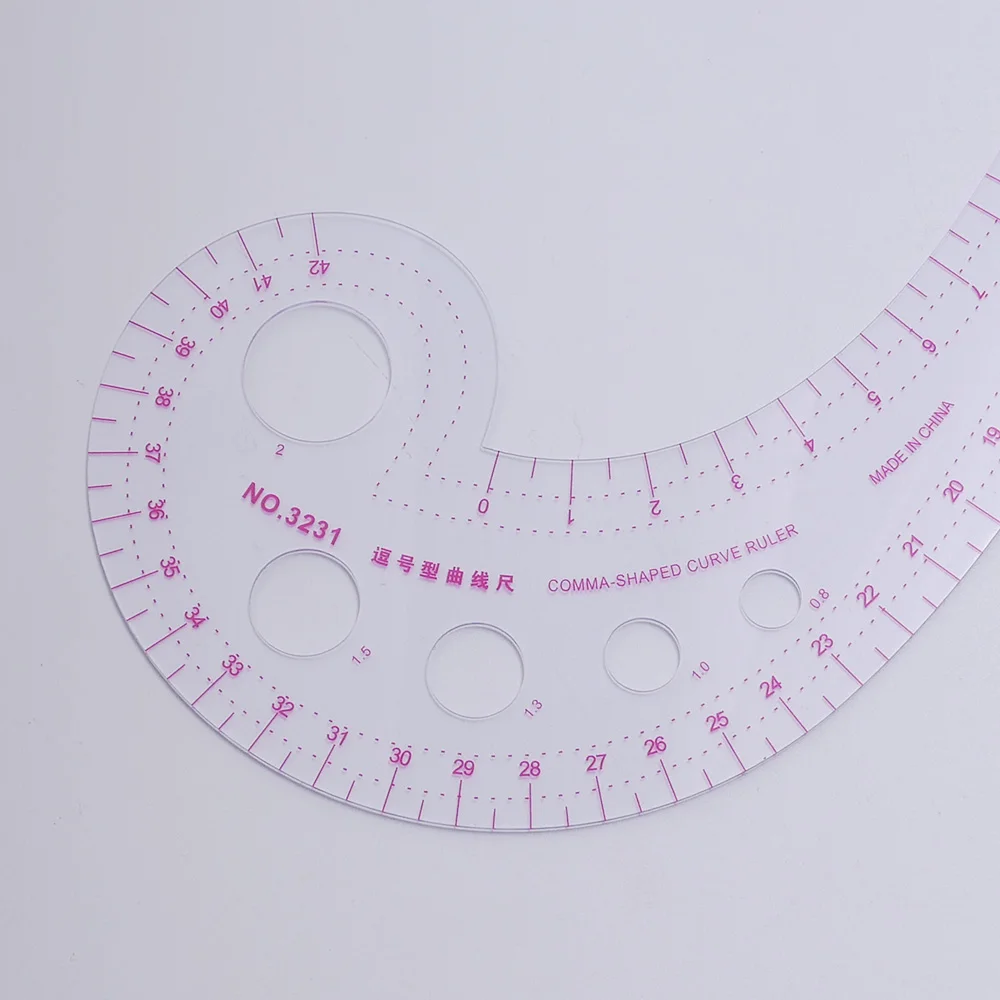 

Transparent Comma Shaped Designers Curve Ruler for Dressmaking Tailor Support Tools Easy Sewing Pattern Ruler Clothing Cutting