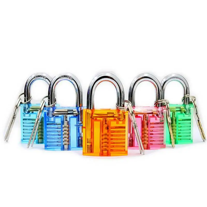 Одна деталь Съемная отмычка инструмент прозрачный замок практика loskcmith синего