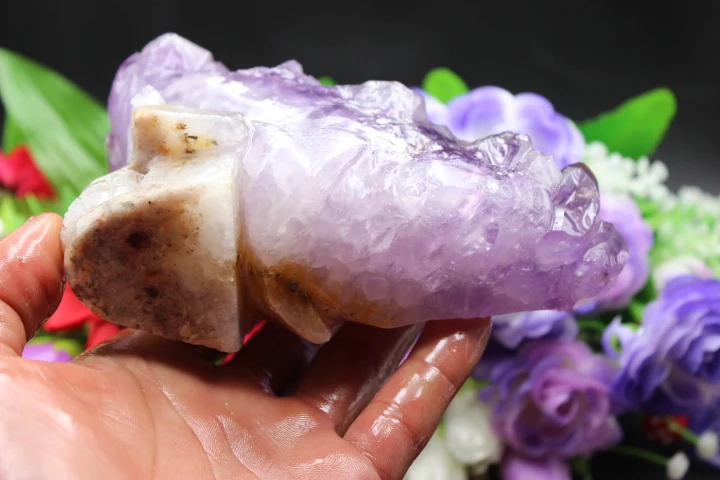 942 г образцов натурального кварцевого кристалла фиолетовый cluster резной череп