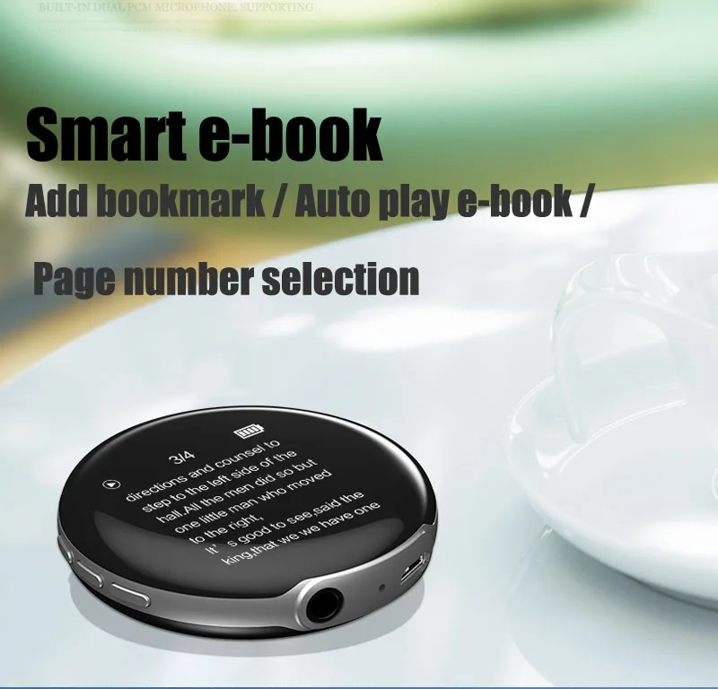 Новое поступление, спортивный MP3-плеер RUIZU M1 с Bluetooth, 8 ГБ/16 ГБ, с поддержкой экрана, FM, запись, электронная книга, часы, шагомер